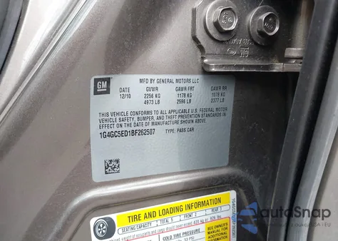 2011 Buick Lacrosse Cxl из США, поврежденный, VIN 1G4GC5ED1BF262507